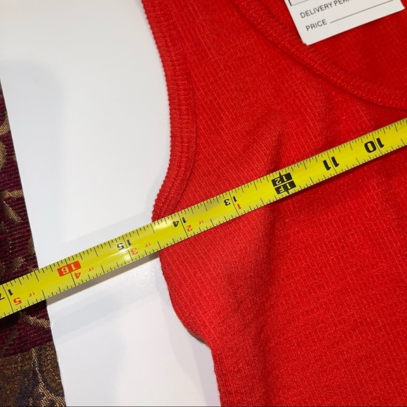 Free People Gia Vest Red OB1503177 Sz XS - Picture 15 of 16